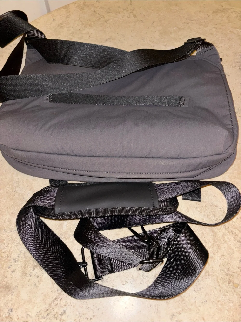 Bellroy Charcoal Mini Messenger with Buckle Closure